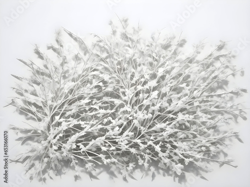 a black and white photo of a bunch of flowers.AI Generative