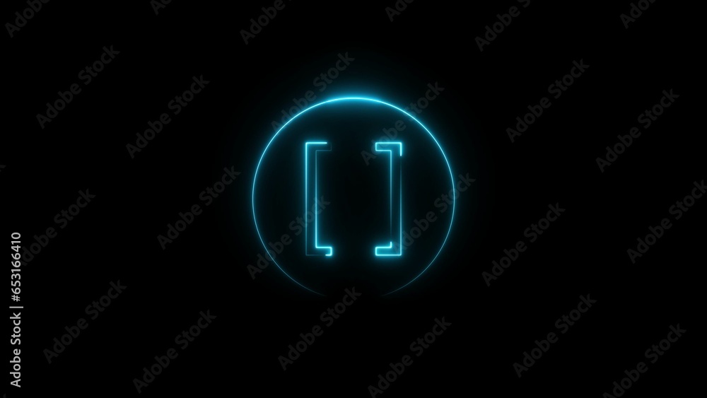 abstract glowing neon geometric text icon illustration 4k abstract glowing neon geometric text icon illustration 4k