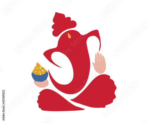 Happy ganesh chaturthi, ganpati, ganesha, Carrying Modak, Anant Chaturdashi, Indian god, Ganesha, Lambodar, Happy Ganpati, Ganpti Bappa Morya vector illustration, religious, Ganpati festival photo