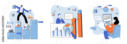 Promotion discount sale. Vector illustration. Forecast of future sales, soothsayer of business forecasting Flash sale online, windfall in regular pace of e-commerce Sales index, pulse-check