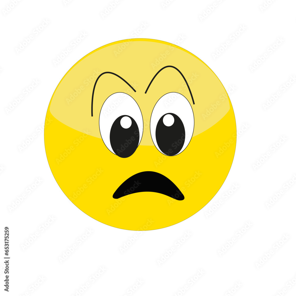 Fototapeta premium Expression de visage sur émoticône 