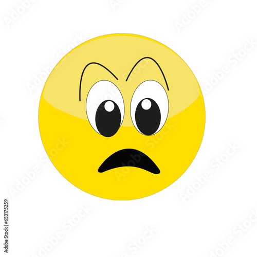 Expression de visage sur émoticône	