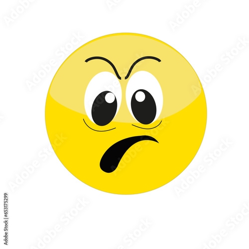 Expression de visage sur émoticône	