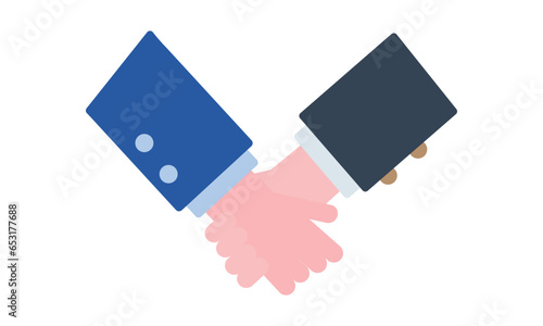 握手を交わすビジネスマンのイラスト、ベクター素材