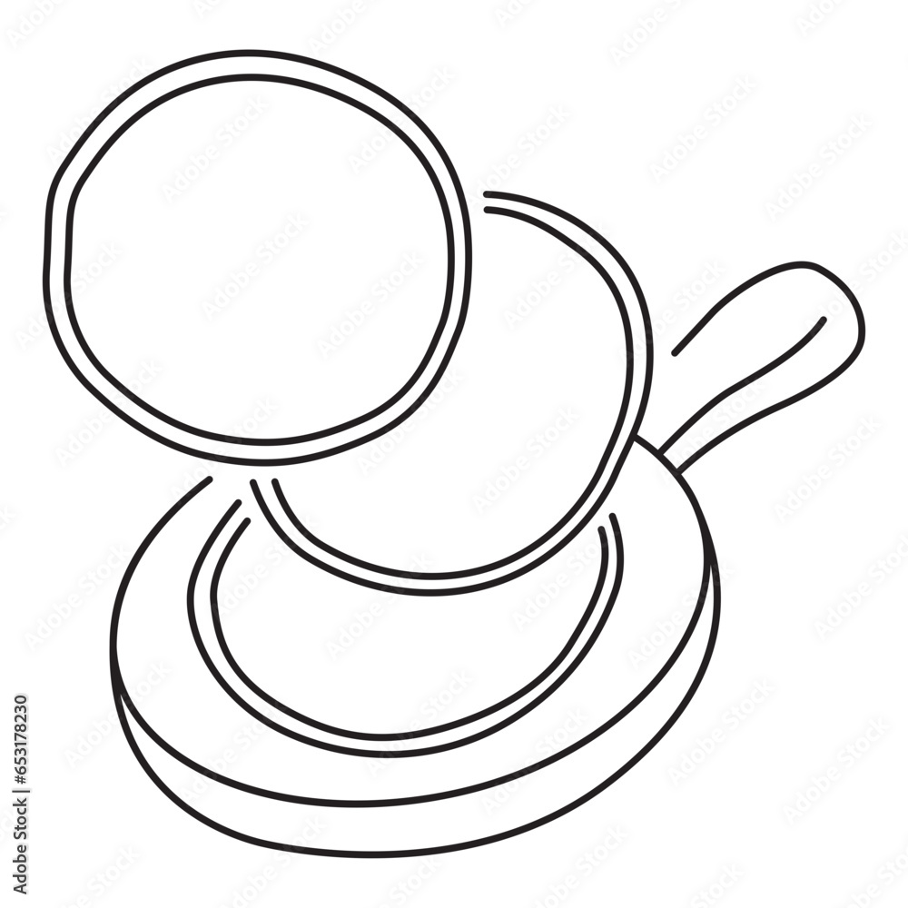 make pancakes in a pan icon illustration make pancakes in a pan icon illustration