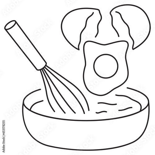 egg mixture icon illustration