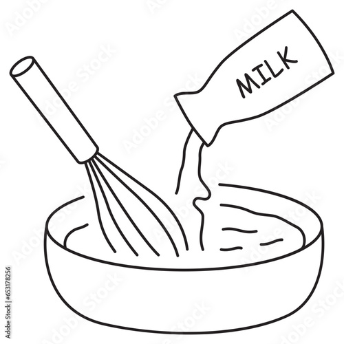 milk mixture icon illustration