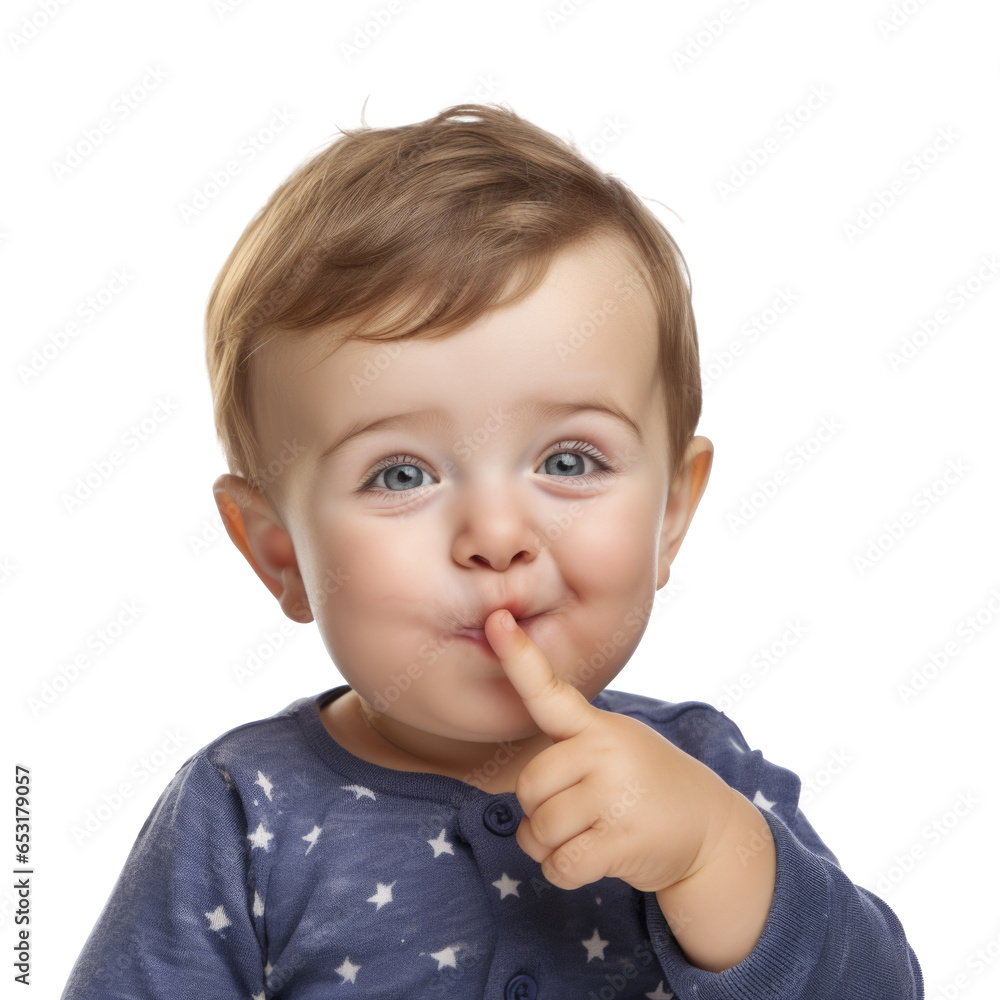 Cute baby giving a funny facial express and gesture Cute baby giving a funny facial express and gesture