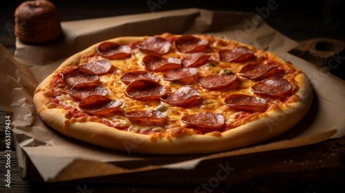 Pepperoni Pizza with Melted Mozzarella