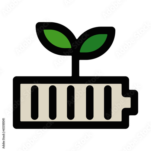 picto logo icones et symbole ecologie agriculture batterie chargeur gras couleur