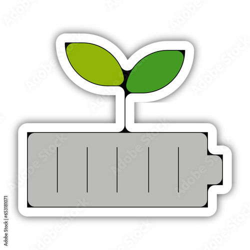 picto logo icones et symbole ecologie agriculture batterie chargeur gras couleur relief