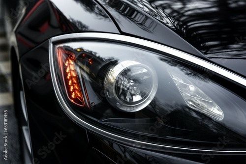 Exquisite car headlight, a testament to luxury and sophistication © Jawed Gfx