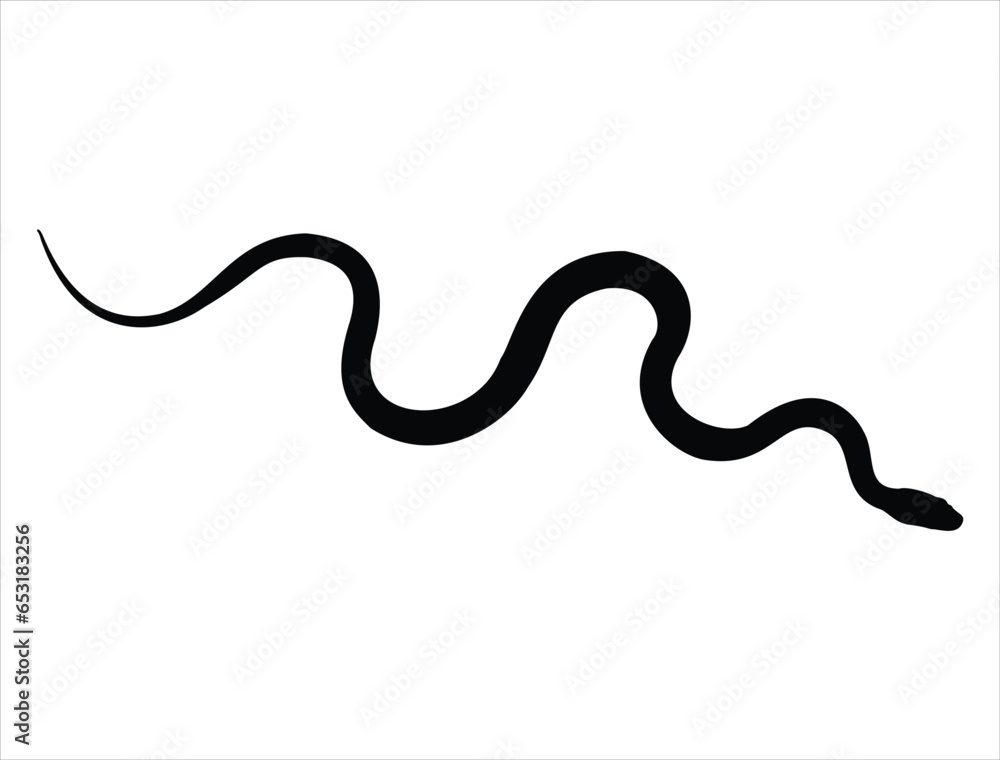 Snake silhouette vector art white background Snake silhouette vector art white background