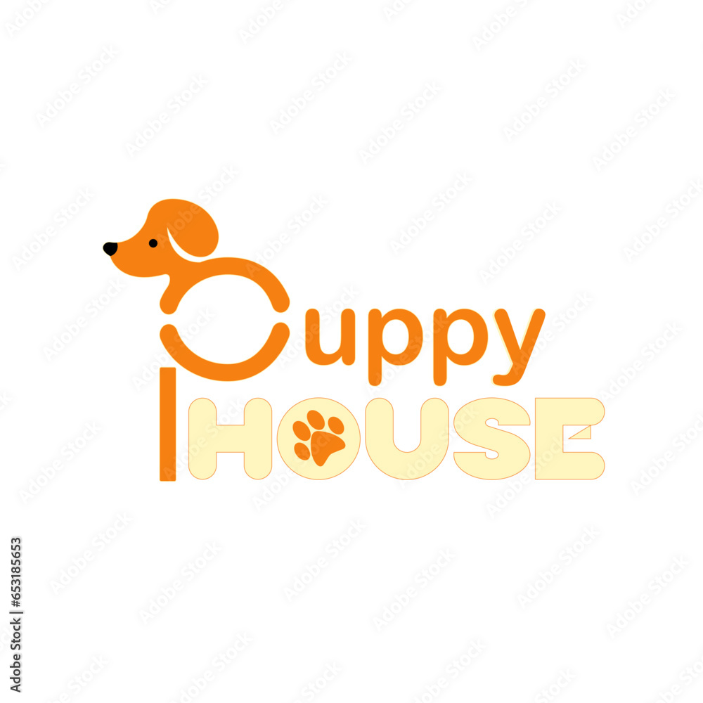 Fototapeta premium Puppy House Logo