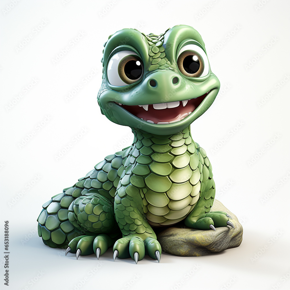 Obraz premium Green turtle By Generated AI