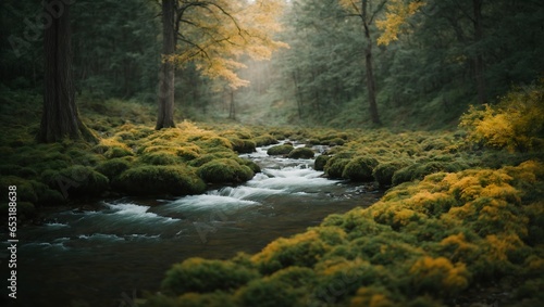 stream in the forest Generated by Ai 