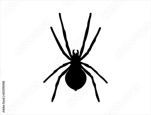 Spider silhouette vector art white background © Rabia