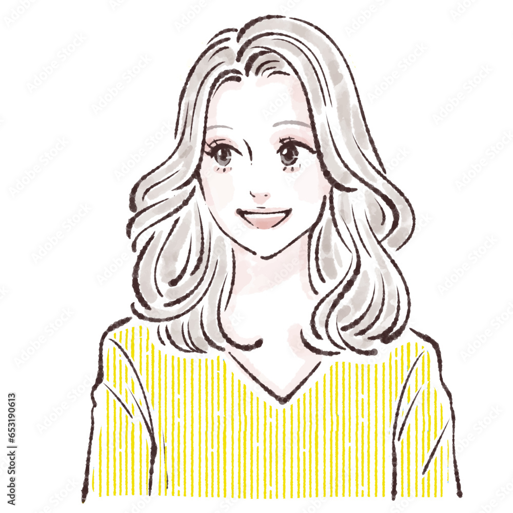 説明をする女性・女の子のイラスト素材 説明をする女性・女の子のイラスト素材