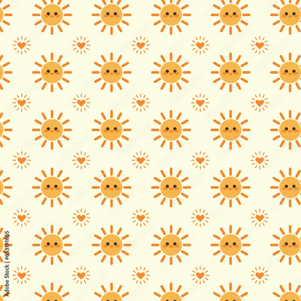 cute seamless sun pattern wallpaper background design vector illustration cute seamless sun pattern wallpaper background design vector illustration