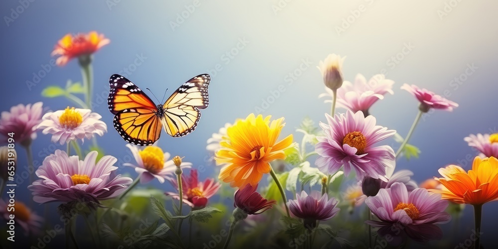 butterfly on a flower butterfly on a flower