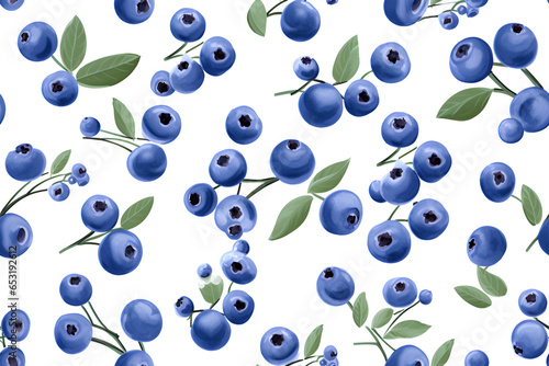 blueberries on a blue background