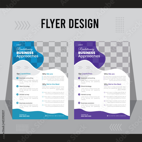 Creative modern minimal corporate business flyer template design.