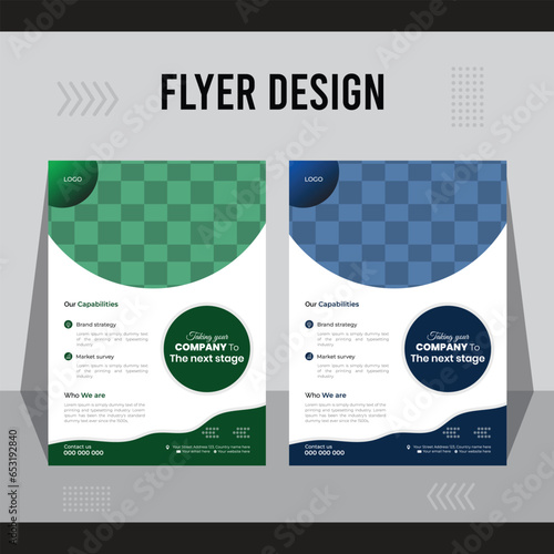 Creative modern minimal corporate business flyer template design.