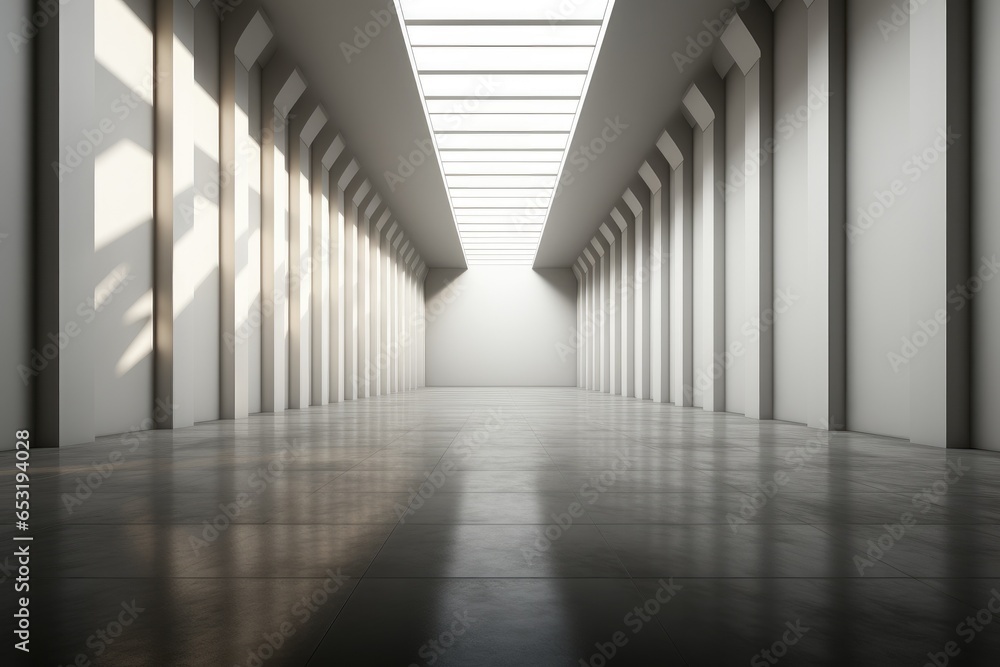 Empty room and copy space. Loft interior design. Generative AI Empty room and copy space. Loft interior design. Generative AI
