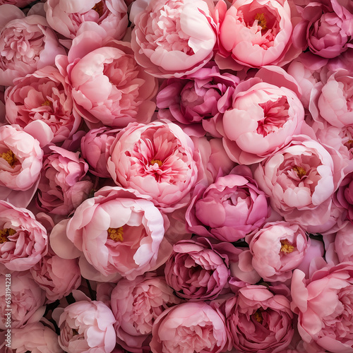 Beautiful flowers  peonies. Bouquet of pink peony background.