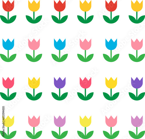 Cute tulip decorative vector illustration