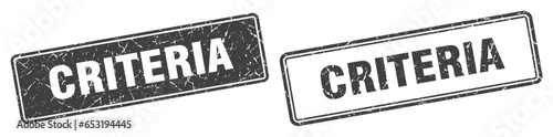 criteria stamp set. criteria square grunge sign
