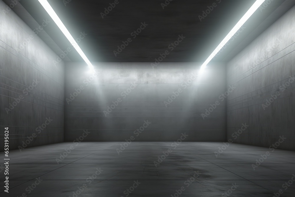 Empty room and copy space. Loft interior design. Generative AI Empty room and copy space. Loft interior design. Generative AI