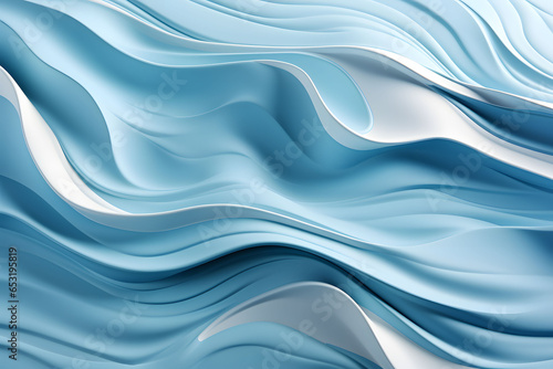 Clay sea waves on blue background.