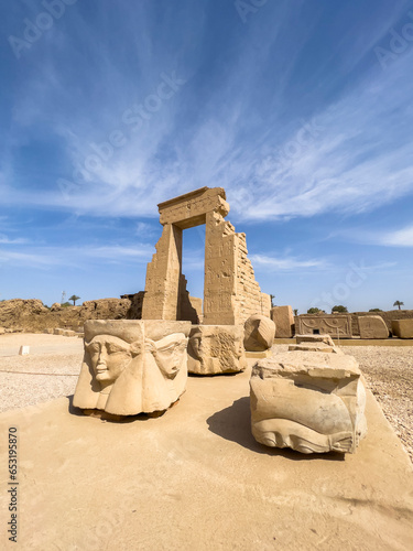 Gate of Domitian and Trajan, northern entrance of the Temple of Hathor, Dendera Temple complex, Dendera