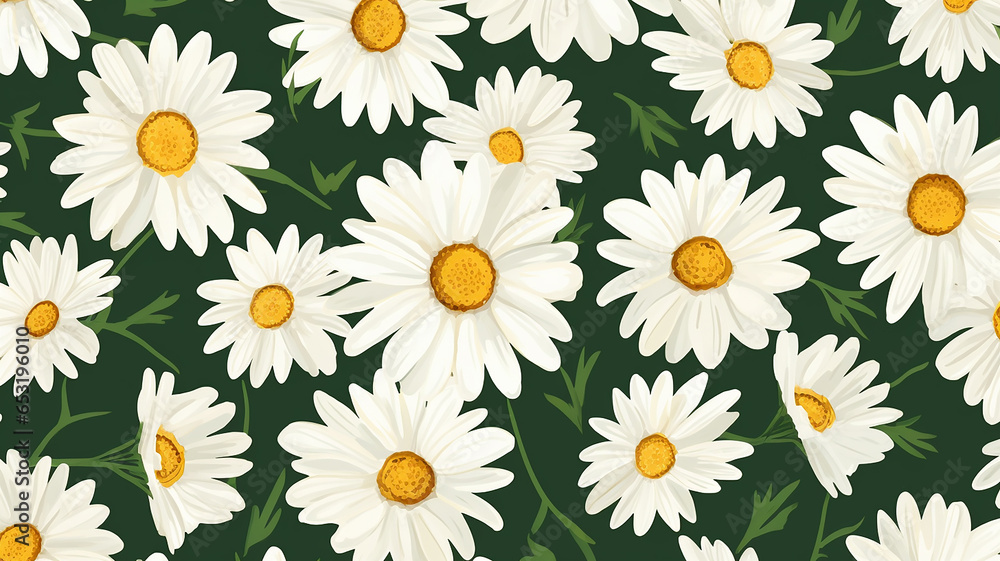 Daisy flower pattern for background