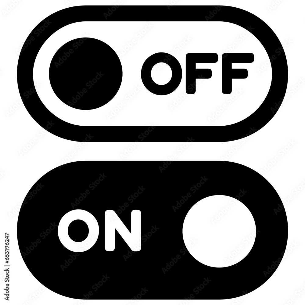 button on, button off, Push the Button, move the Button, Selector