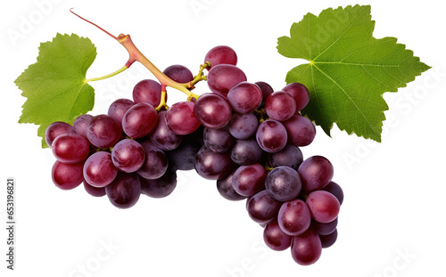 Fresh Grapes Isolated on transparent Background, Vibrant and Juicy Grape Cluster 