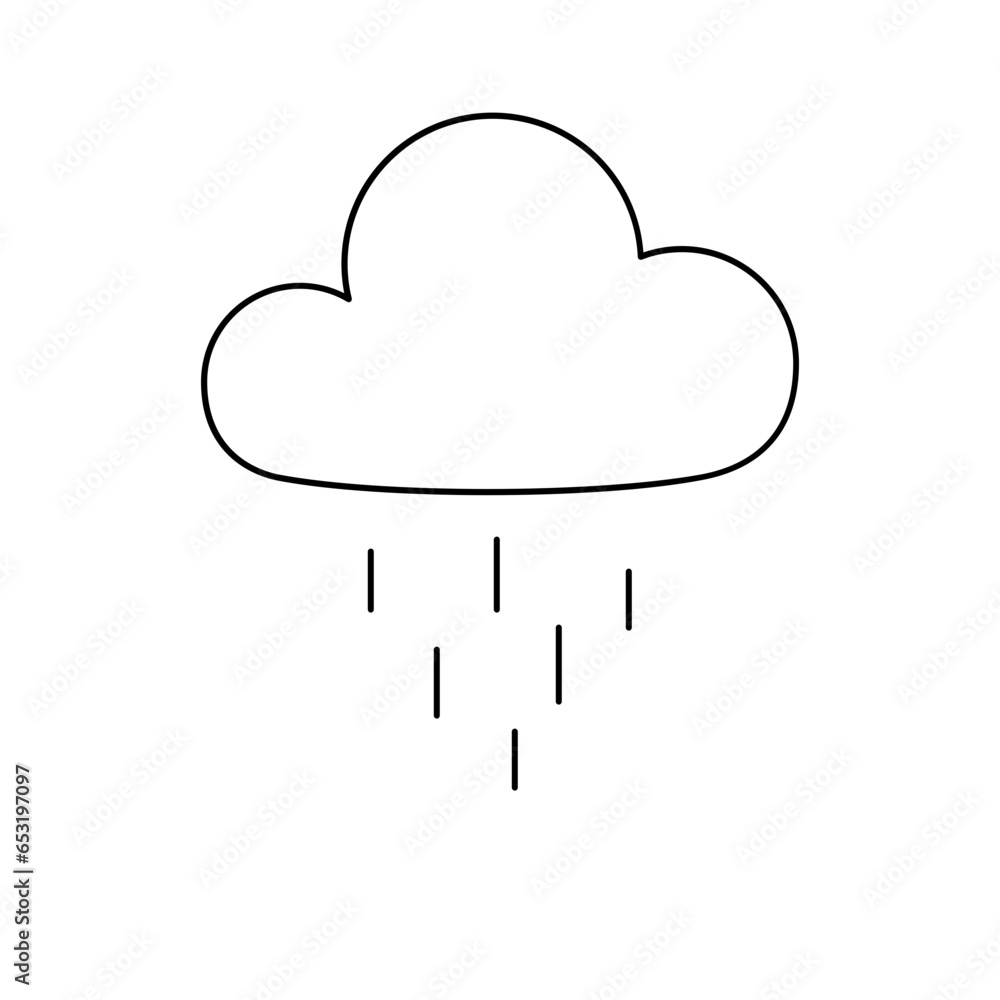 black icon - Cloud with rain
A simple black and white line art of a cloud releasing rain, representing rainy weather, downpours, and the refreshing nature of storms black icon - Cloud with rain
A simple black and white line art of a cloud releasing rain, representing rainy weather, downpours, and the refreshing nature of storms