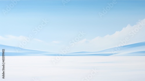 Blue sky with snow  minimalist background