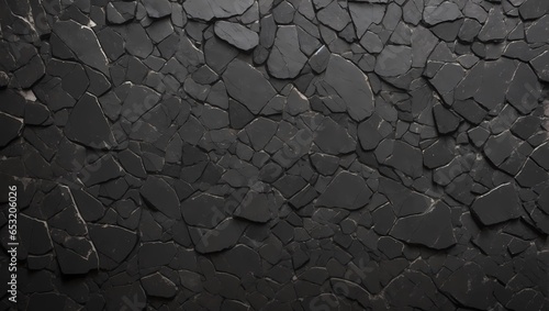 Grunge black stone texture for background. Generative AI. 