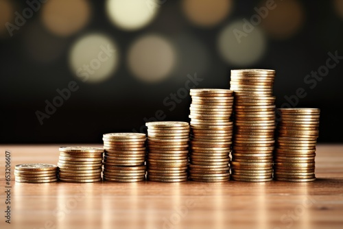 stacks of coins representing increasing fixed income