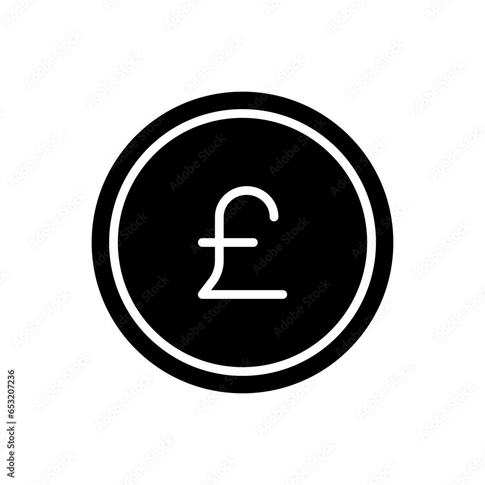 search Pound Sterling loupe , Button, Icon Money UK