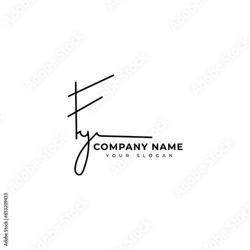 Fy Initial signature logo vector design