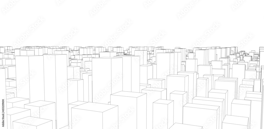 View of a city. Vector illustration View of a city. Vector illustration