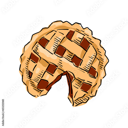 pie drawing vector