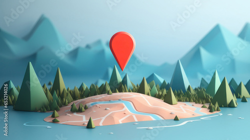 Location, Map pin with a location pin icon