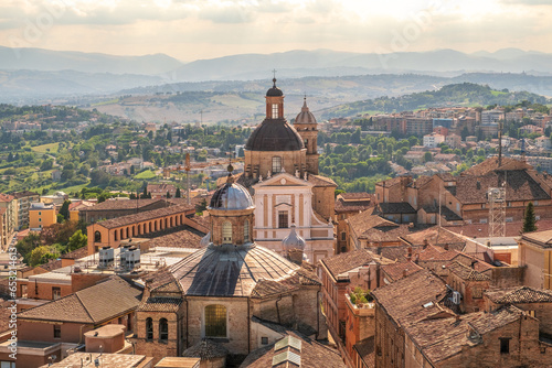 Macerata old town, city centre, Marche region, Italy