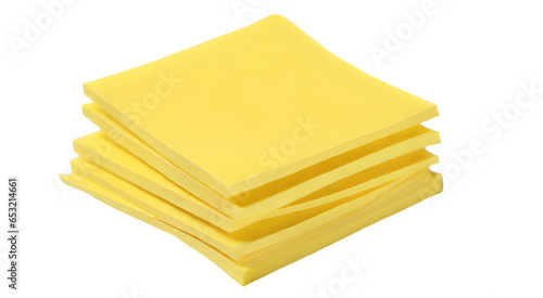 Yellow sticky post it note isolated on transparent background PNG 