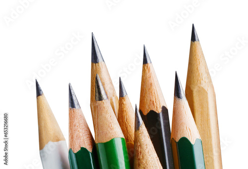 Fotografie wooden pencils isolated