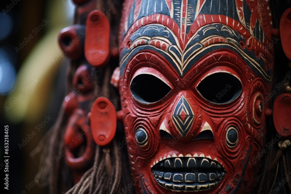 Fototapeta premium close-up of a traditional tribal mask